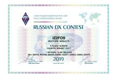 IZ2FOS RDXC Certificate